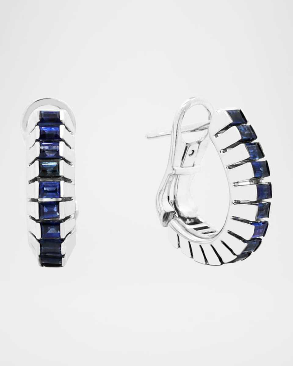 Merriyah Sapphire 18k Edge Earrings